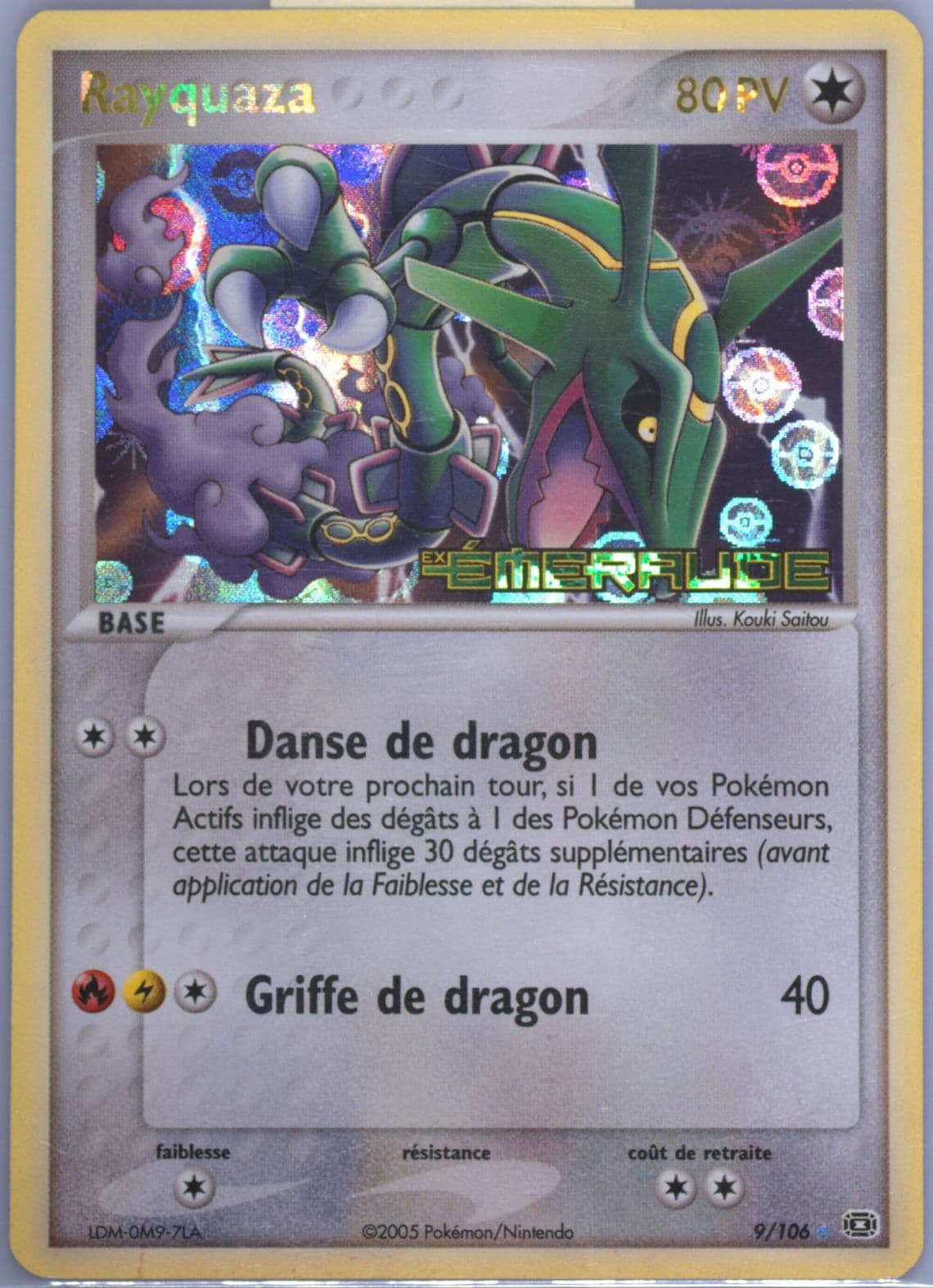 Rayquaza-Reverse Foil French (9) 2005 Pokemon EX Emerald