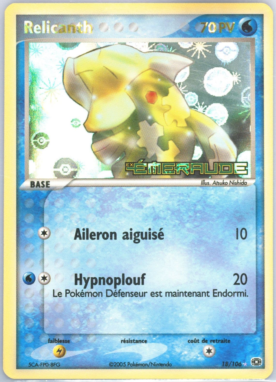 Relicanth-Reverse Foil French (18) 2005 Pokemon EX Emerald