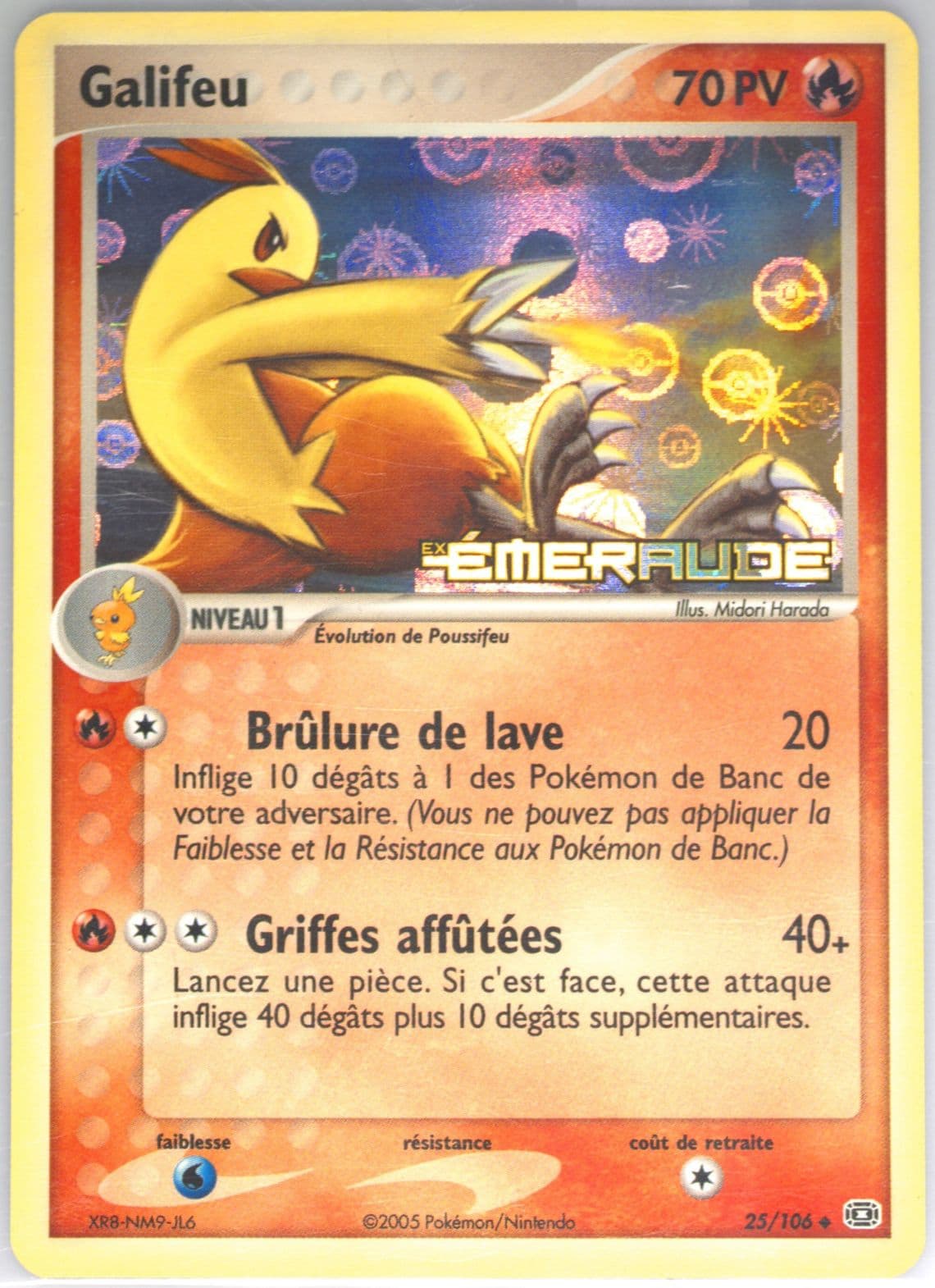 Galifeu-Reverse Foil French (25) 2005 Pokemon EX Emerald