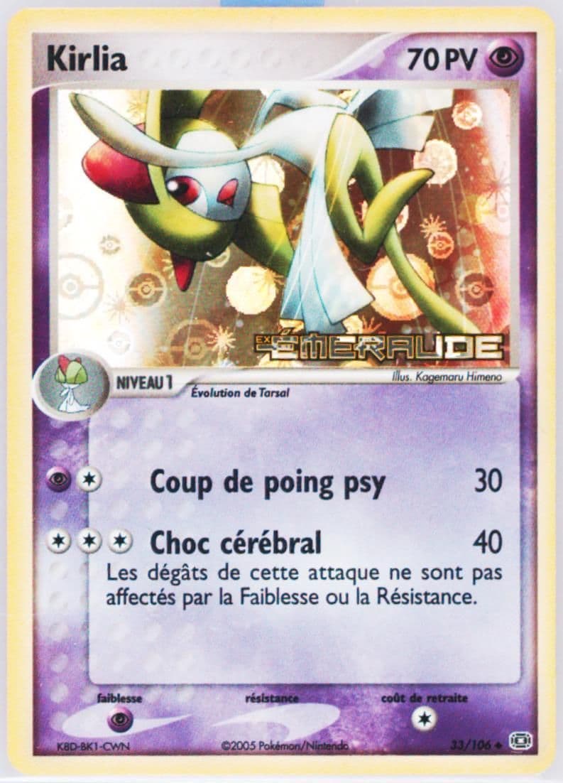 Kirlia-Reverse Foil French (33) 2005 Pokemon EX Emerald