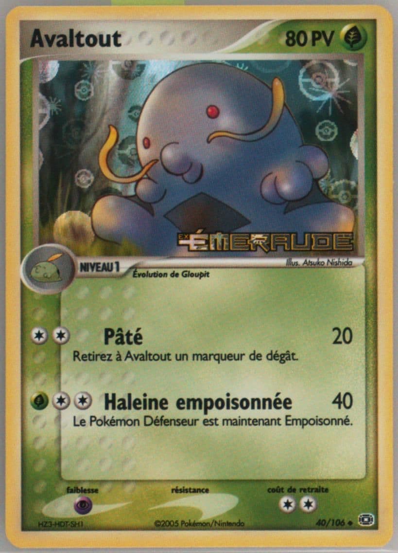 Avaltout-Reverse Foil French (40) 2005 Pokemon EX Emerald