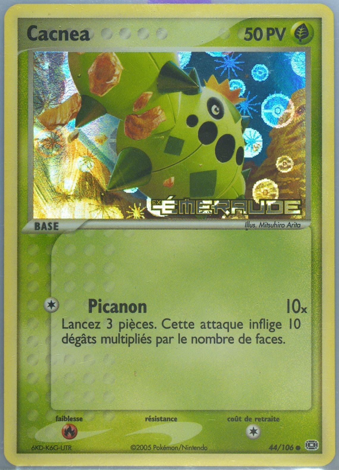 Cacnea-Reverse Foil French (44) 2005 Pokemon EX Emerald