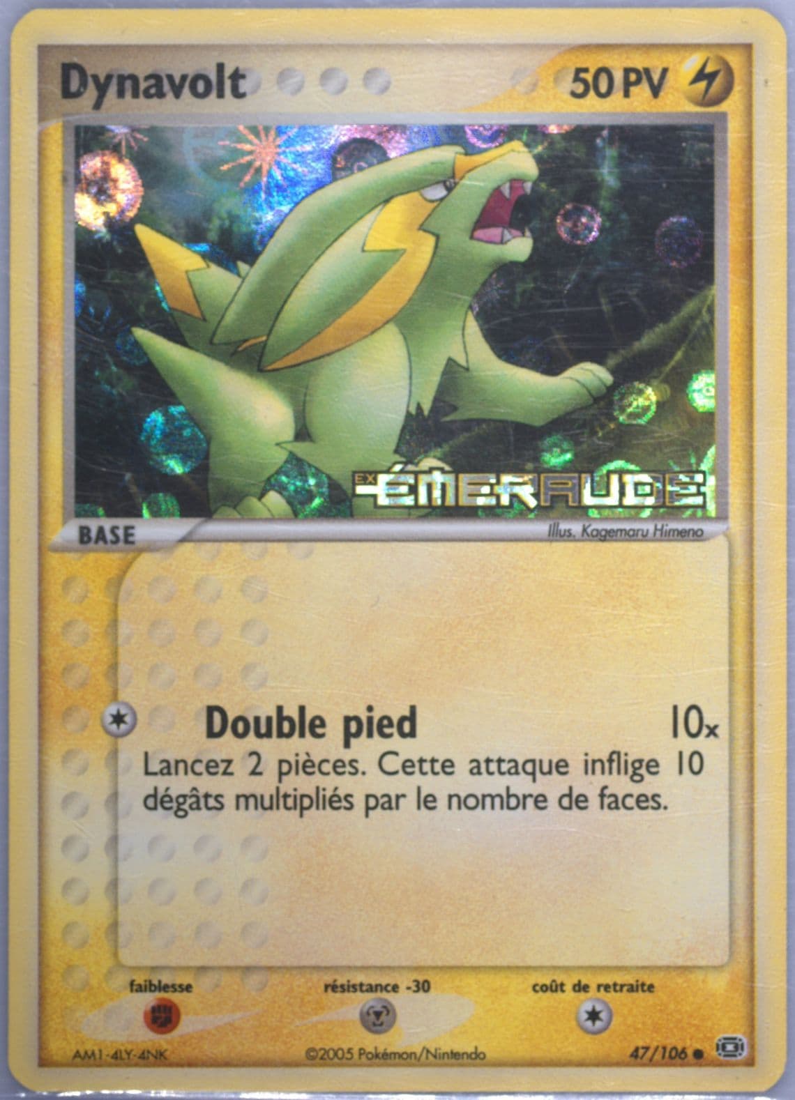Dynavolt-Reverse Foil French (47) 2005 Pokemon EX Emerald