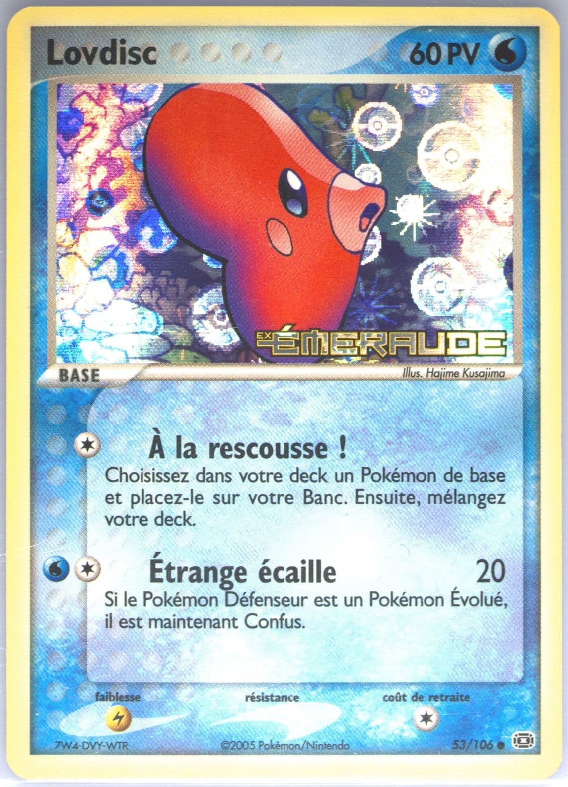 Lovdisc-Reverse Foil French (53) 2005 Pokemon EX Emerald