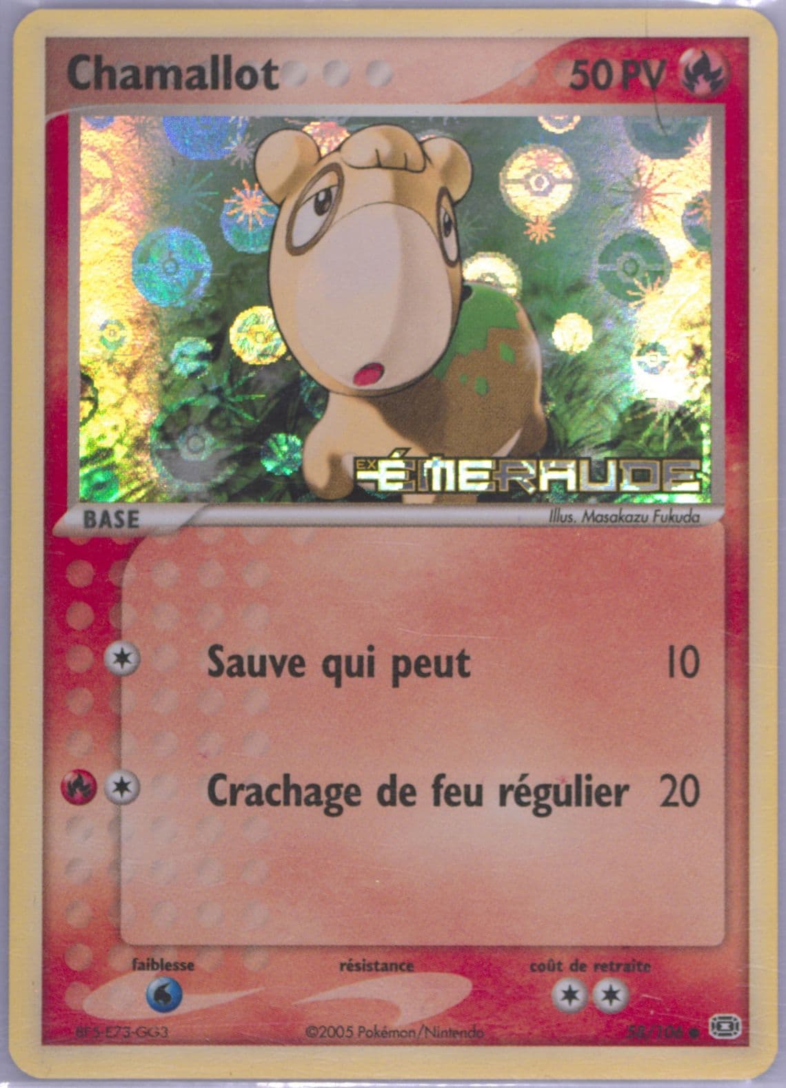 Chamallot-Reverse Foil French (58) 2005 Pokemon EX Emerald
