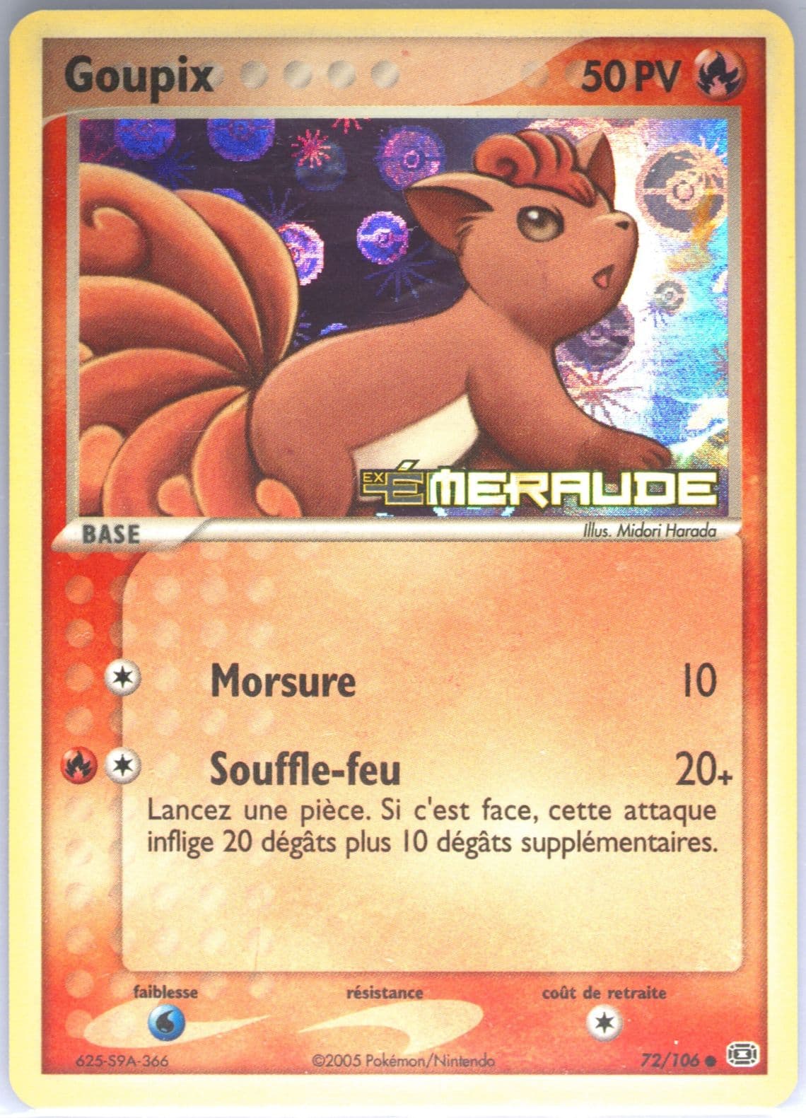Goupix-Reverse Foil French (72) 2005 Pokemon EX Emerald