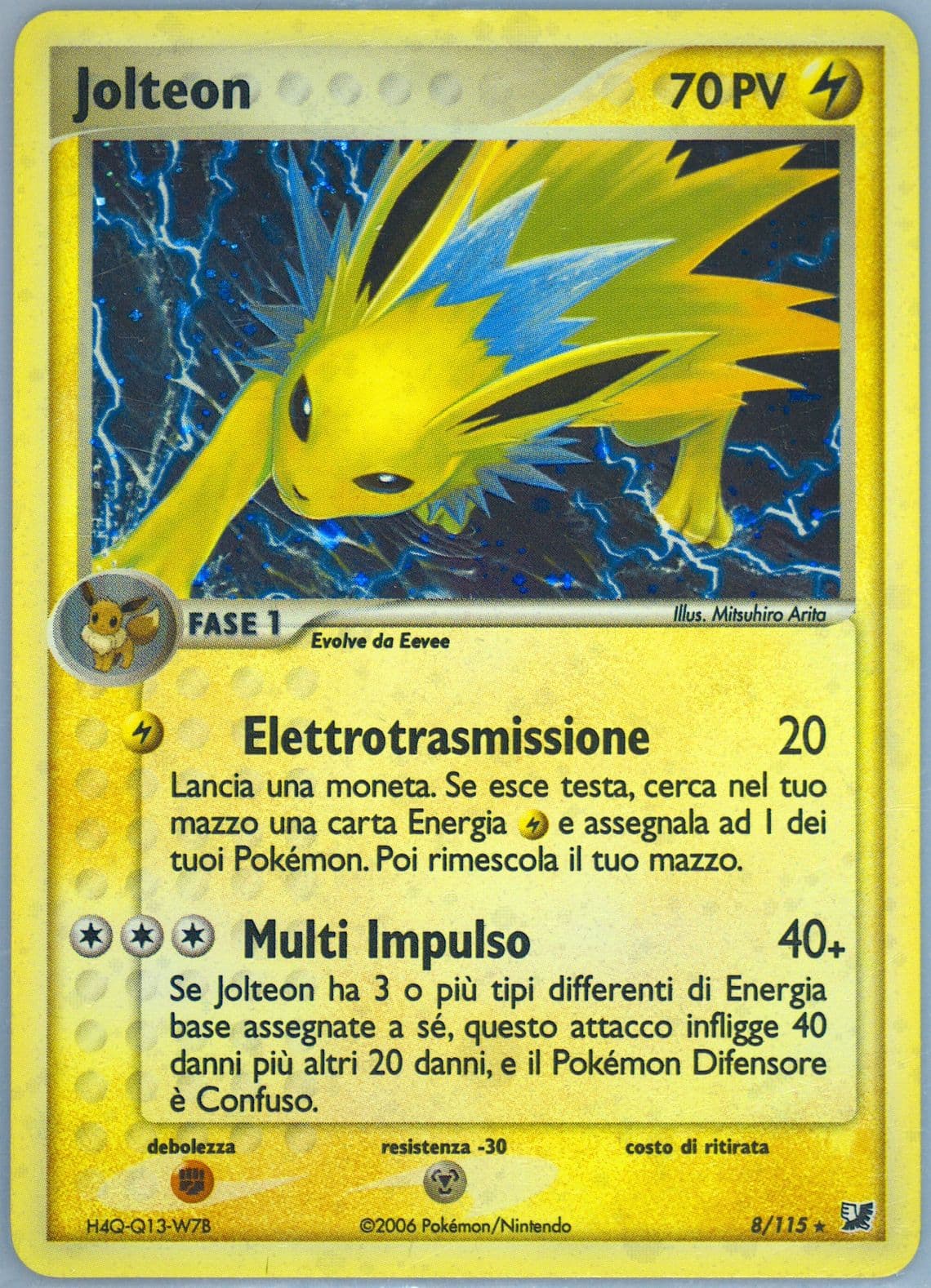 Jolteon-Holo Italian (8) 2005 Pokemon EX Unseen Forces