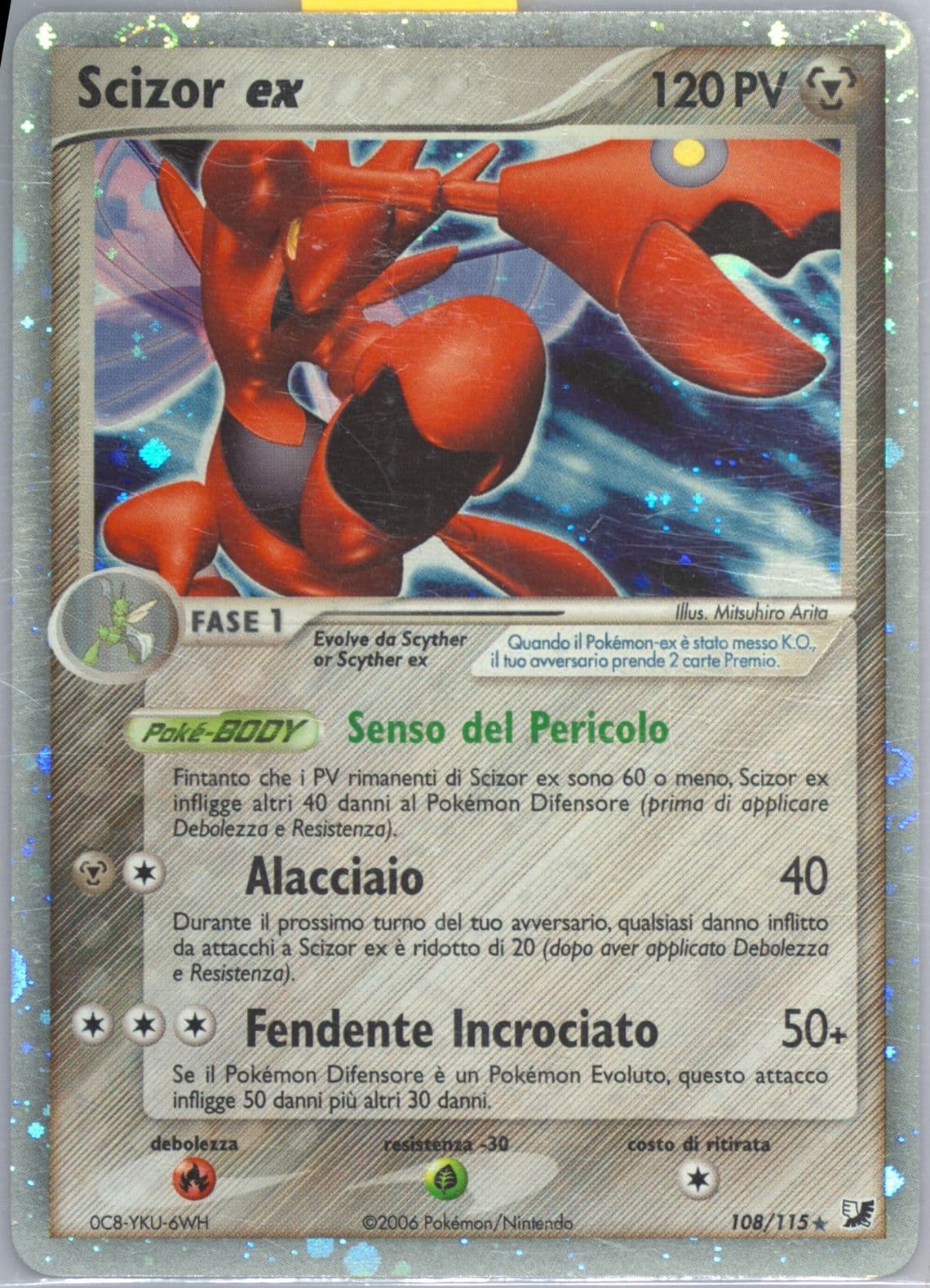 Scizor EX-Holo Italian (108) 2005 Pokemon EX Unseen Forces