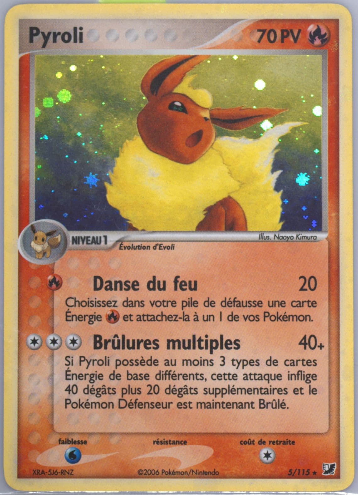 Pyroli-Holo (5) 2006 Pokemon French EX Unseen Forces