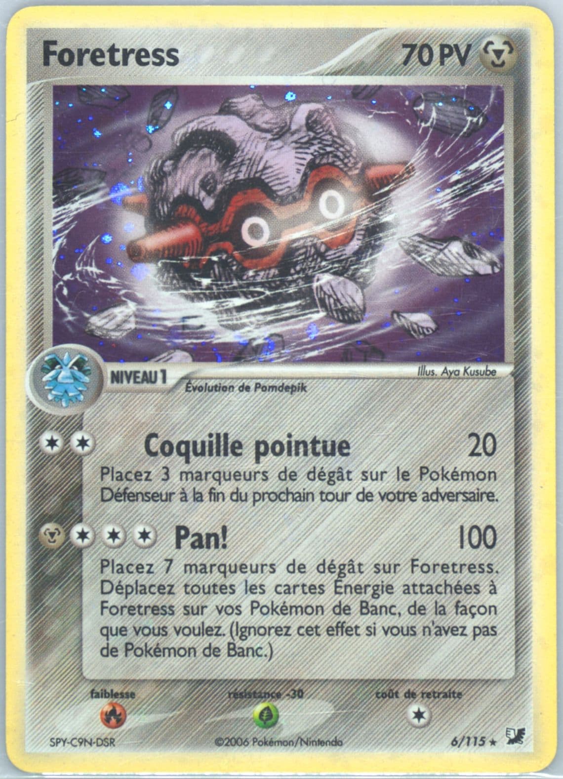 Foretress-Holo (6) 2006 Pokemon French EX Unseen Forces