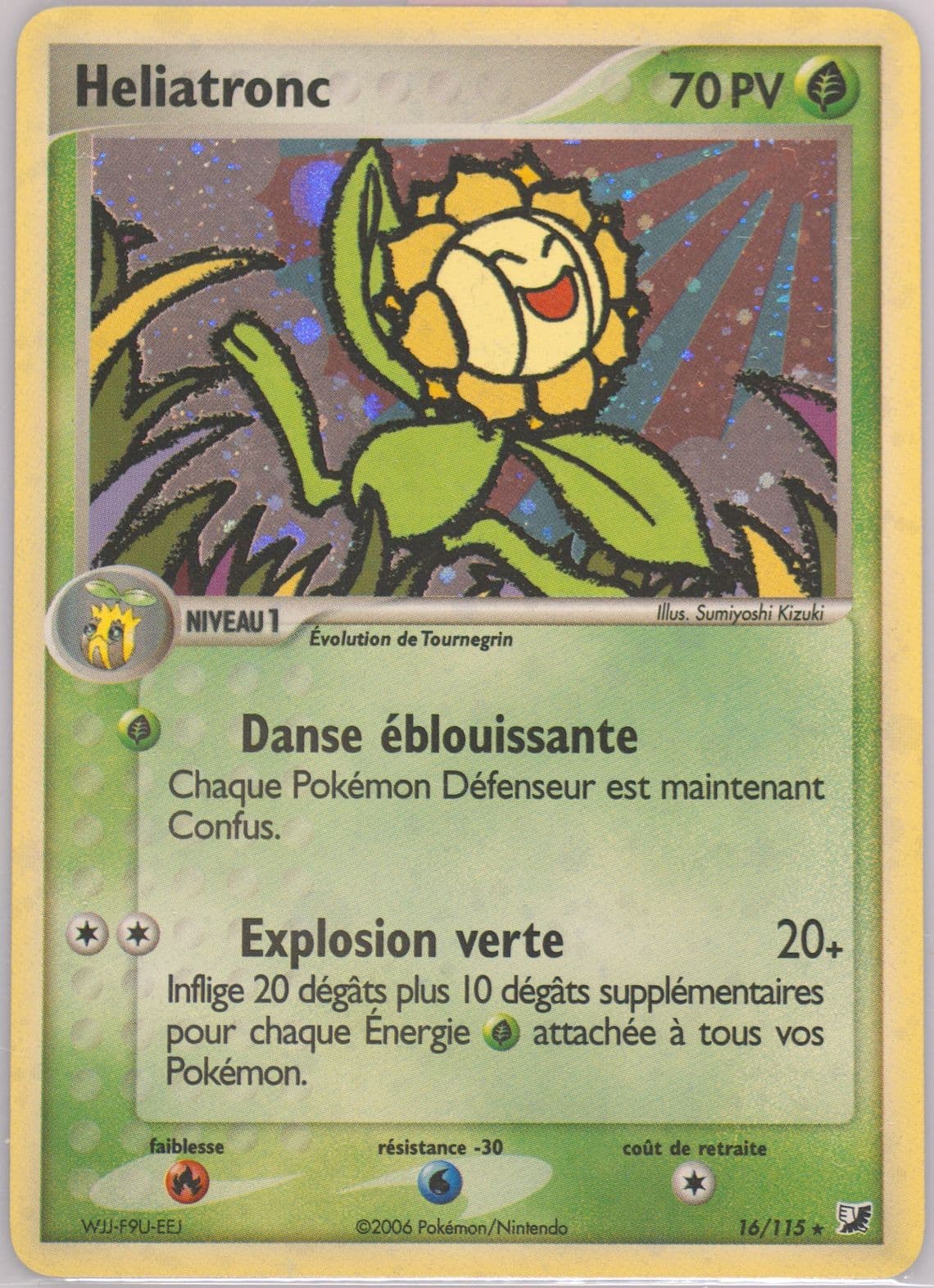 Heliatronc-Holo (16) 2006 Pokemon French EX Unseen Forces