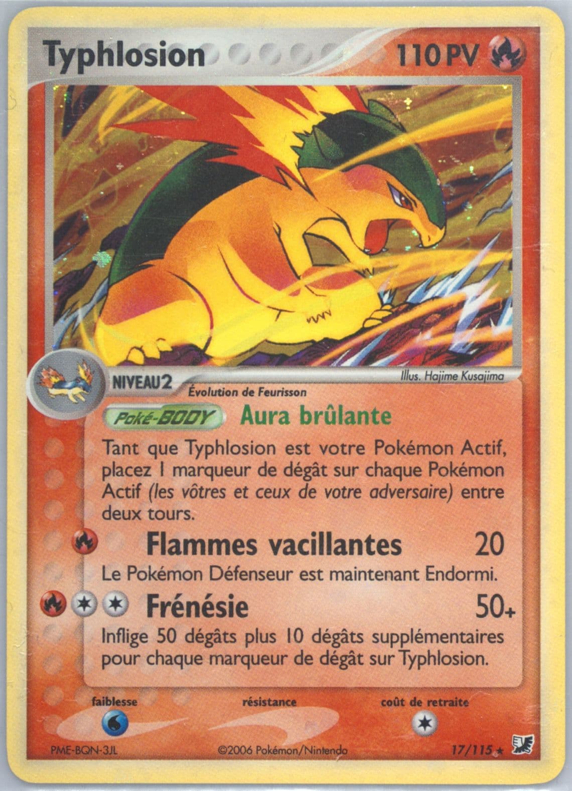 Typhlosion-Holo (17) 2006 Pokemon French EX Unseen Forces