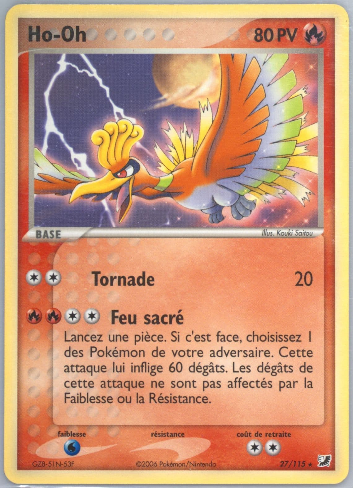HO-Oh (27) 2006 Pokemon French EX Unseen Forces