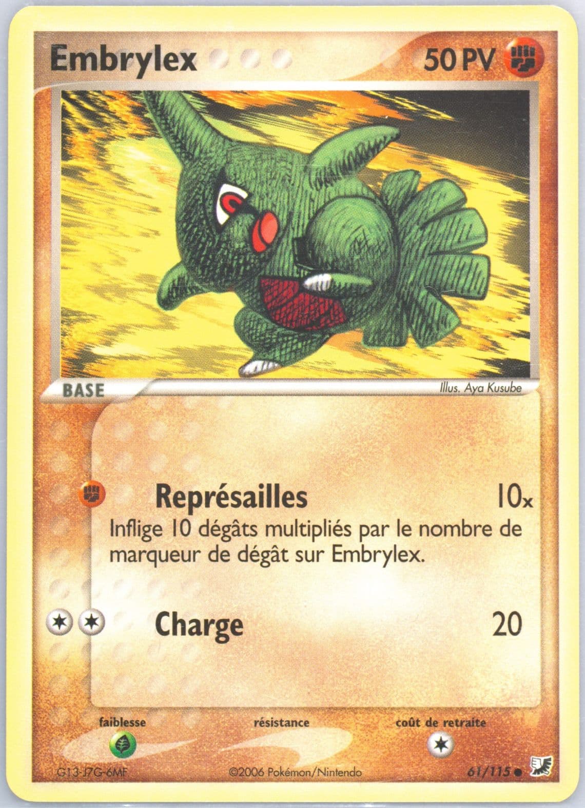 Embrylex (61) 2006 Pokemon French EX Unseen Forces