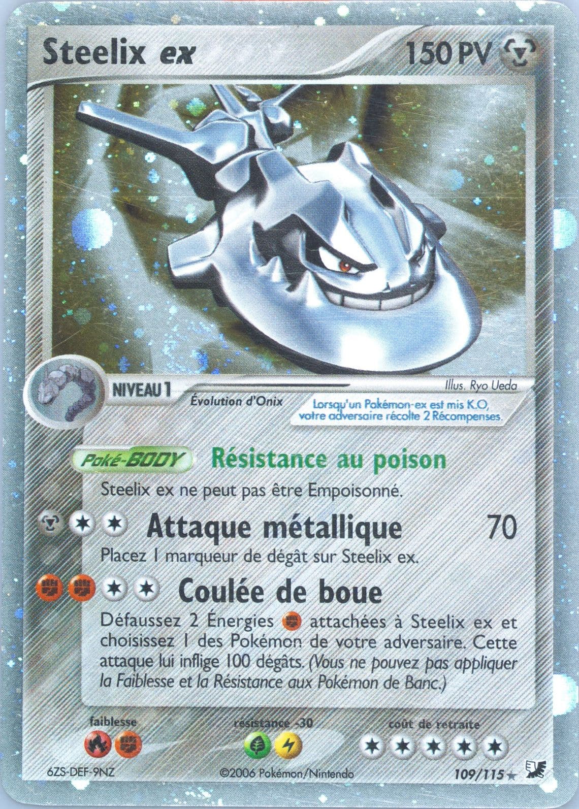 Steelix EX-Holo (109) 2006 Pokemon French EX Unseen Forces
