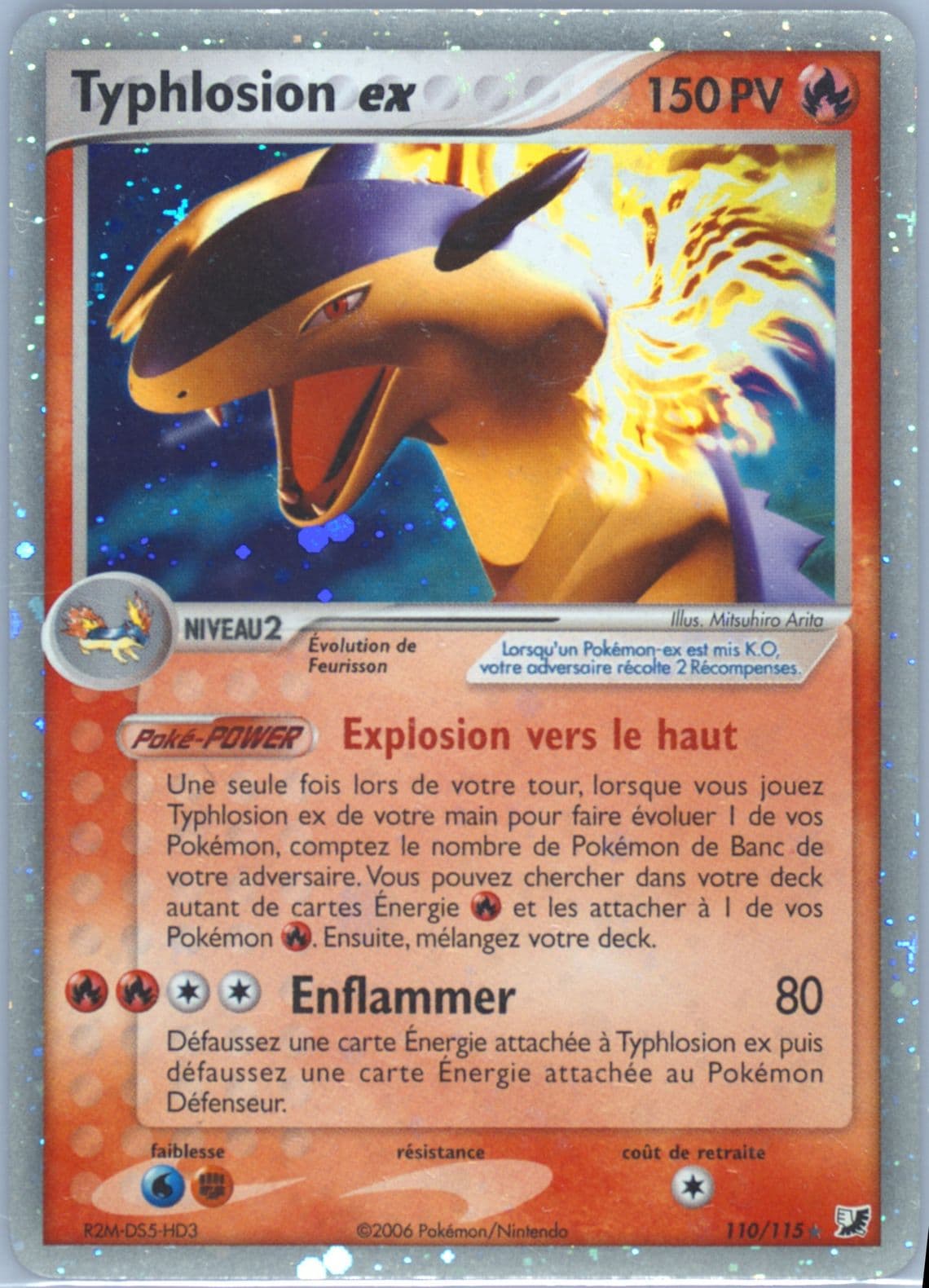 Typhlosion EX-Holo (110) 2006 Pokemon French EX Unseen Forces