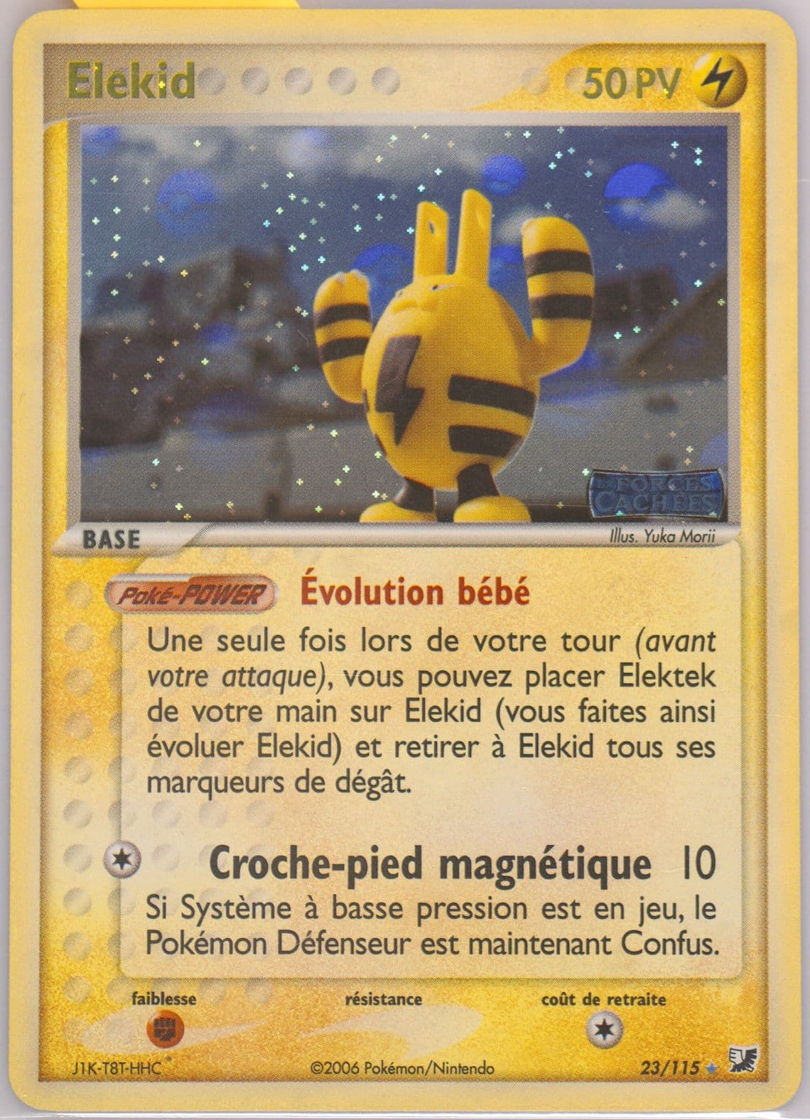 Elekid-Reverse Foil (23) 2006 Pokemon French EX Unseen Forces