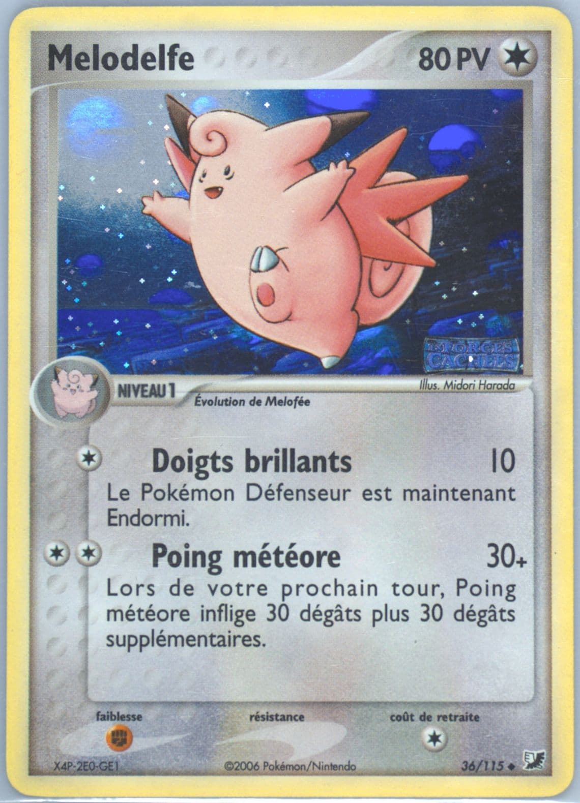 Melodelfe-Reverse Foil (36) 2006 Pokemon French EX Unseen Forces