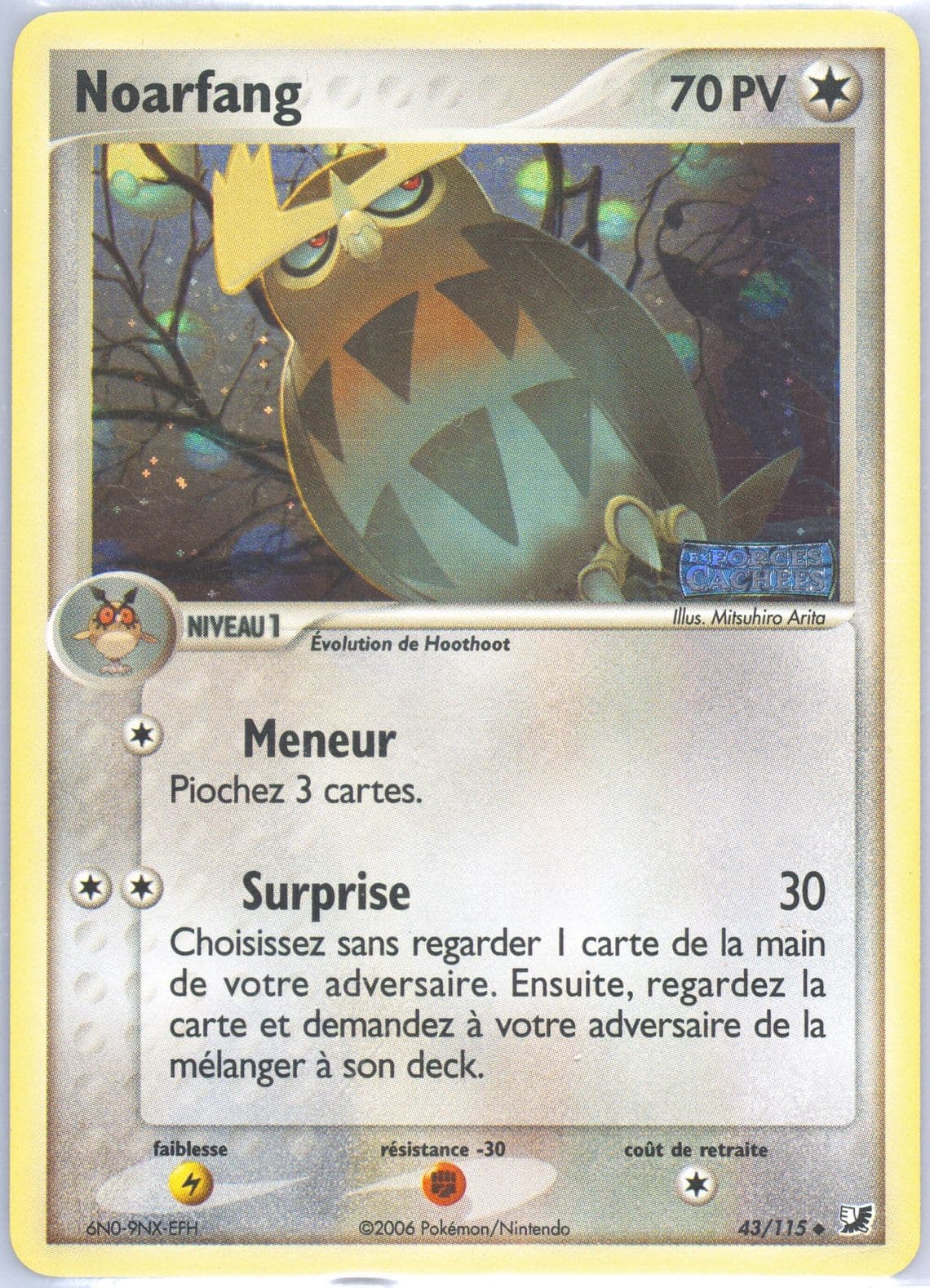 Noarfang-Reverse Foil (43) 2006 Pokemon French EX Unseen Forces