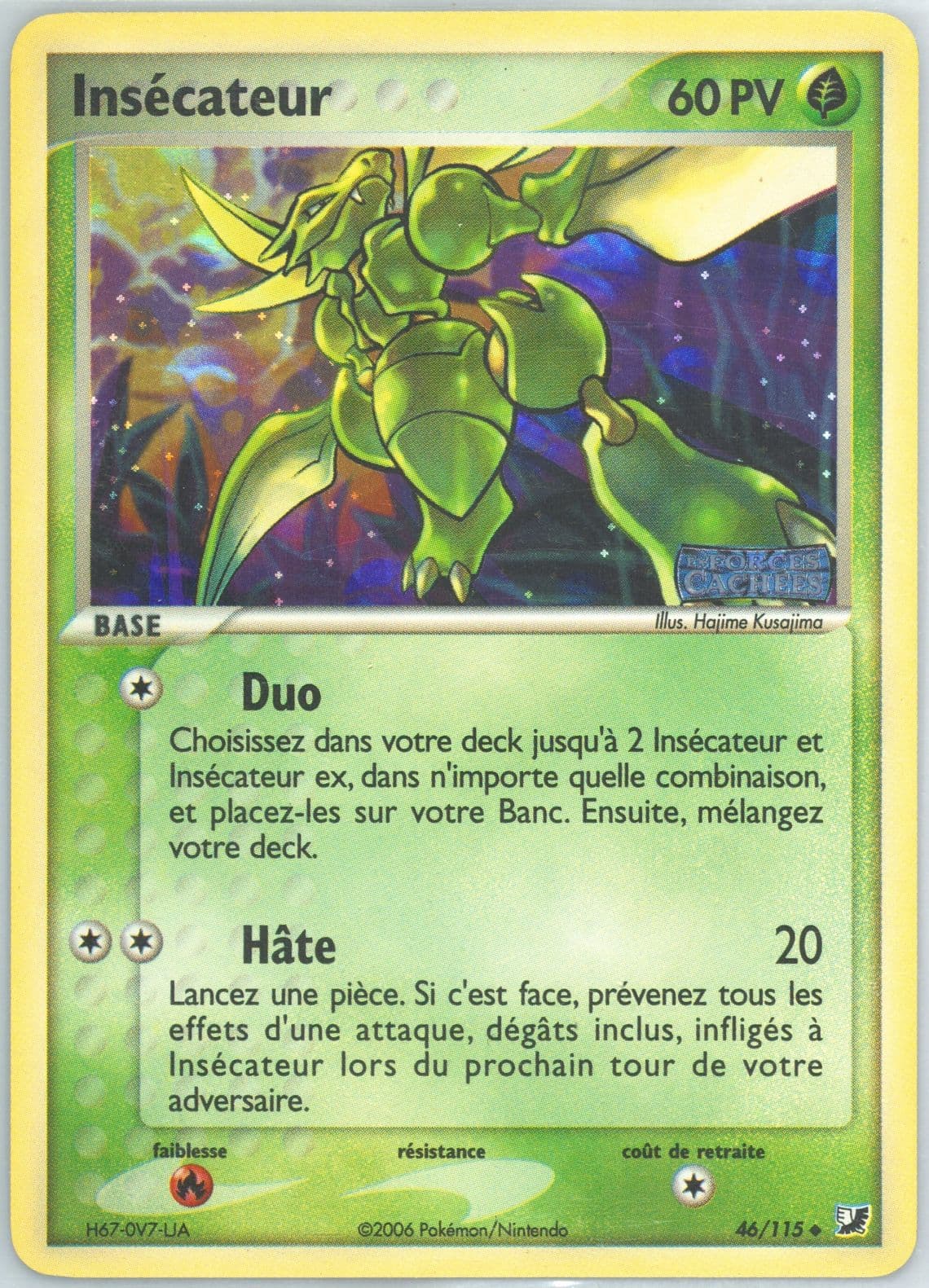 Insecateur-Reverse Foil (46) 2006 Pokemon French EX Unseen Forces
