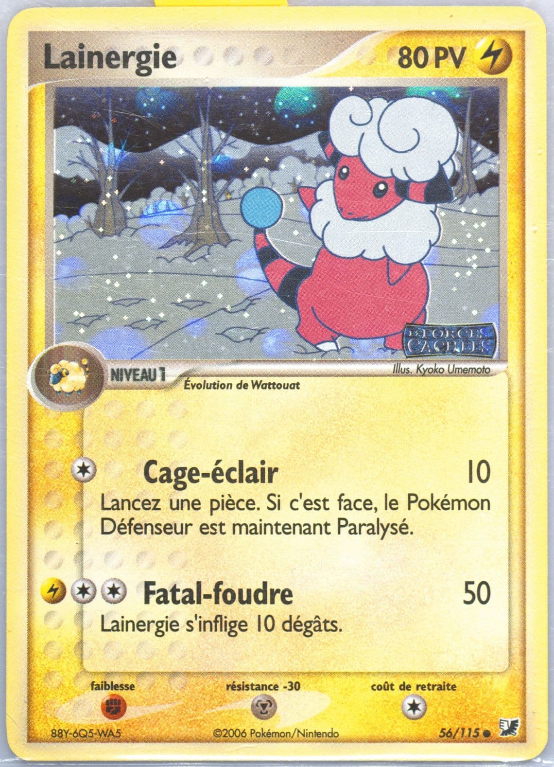 Lainergie-Reverse Foil (56) 2006 Pokemon French EX Unseen Forces