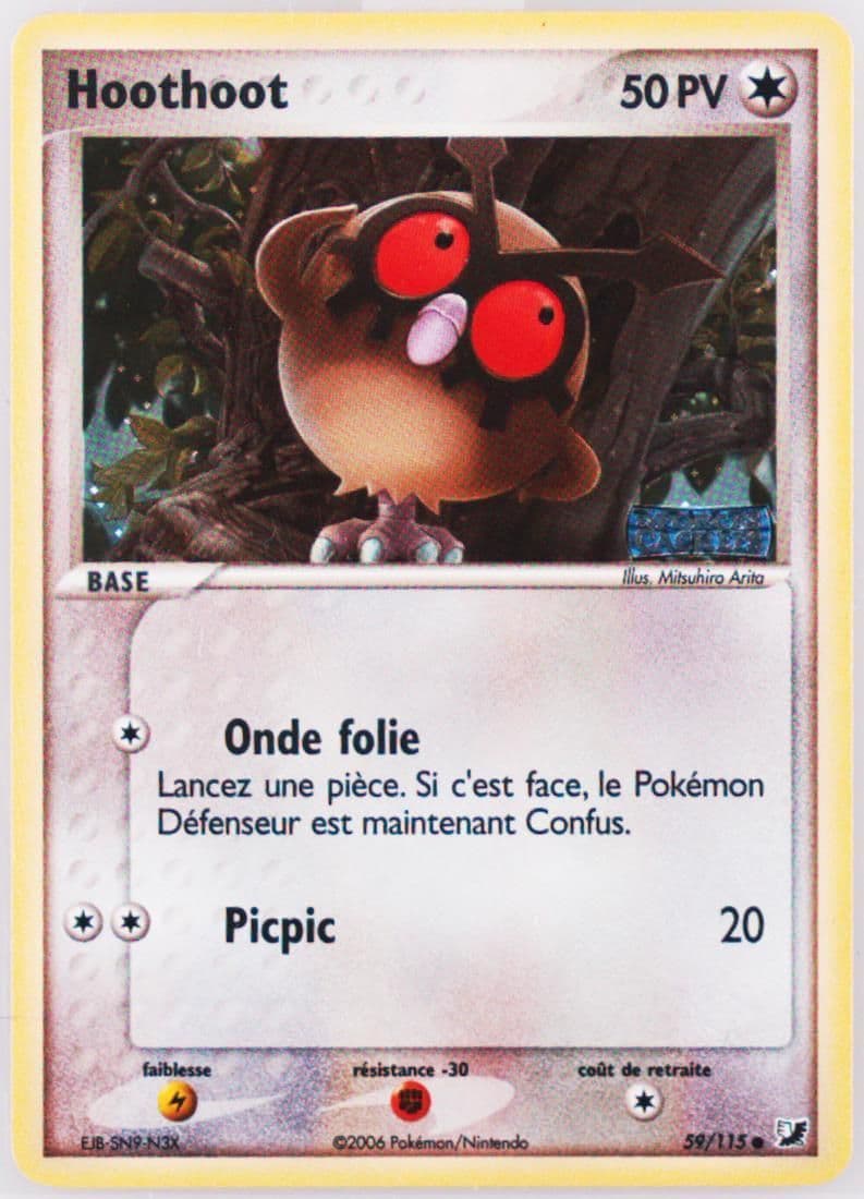 Hoothoot-Reverse Foil (59) 2006 Pokemon French EX Unseen Forces