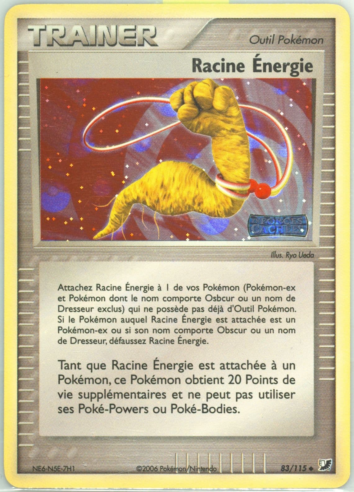 Racine Energie-Reverse Foil (83) 2006 Pokemon French EX Unseen Forces