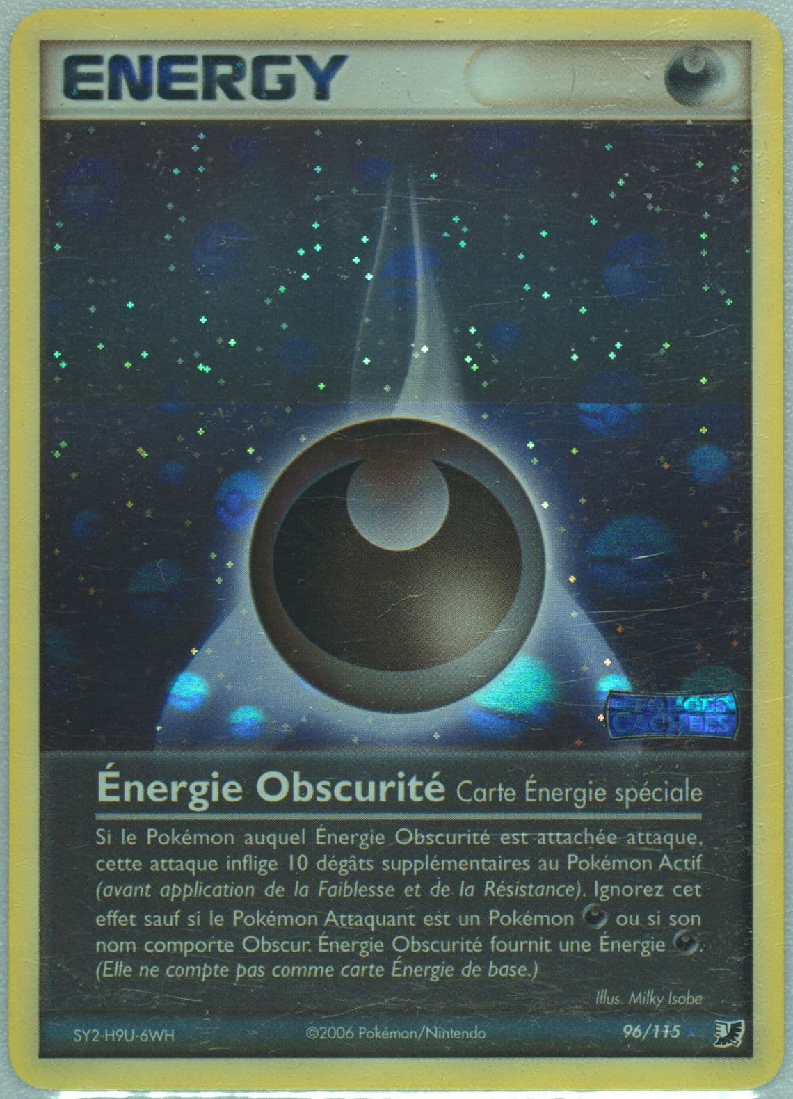 Energie Obscurite-Reverse Foil (96) 2006 Pokemon French EX Unseen Forces