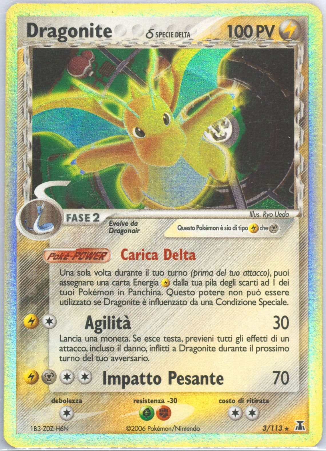 Dragonite-Holo Italian (3) 2005 Pokemon EX Delta Species