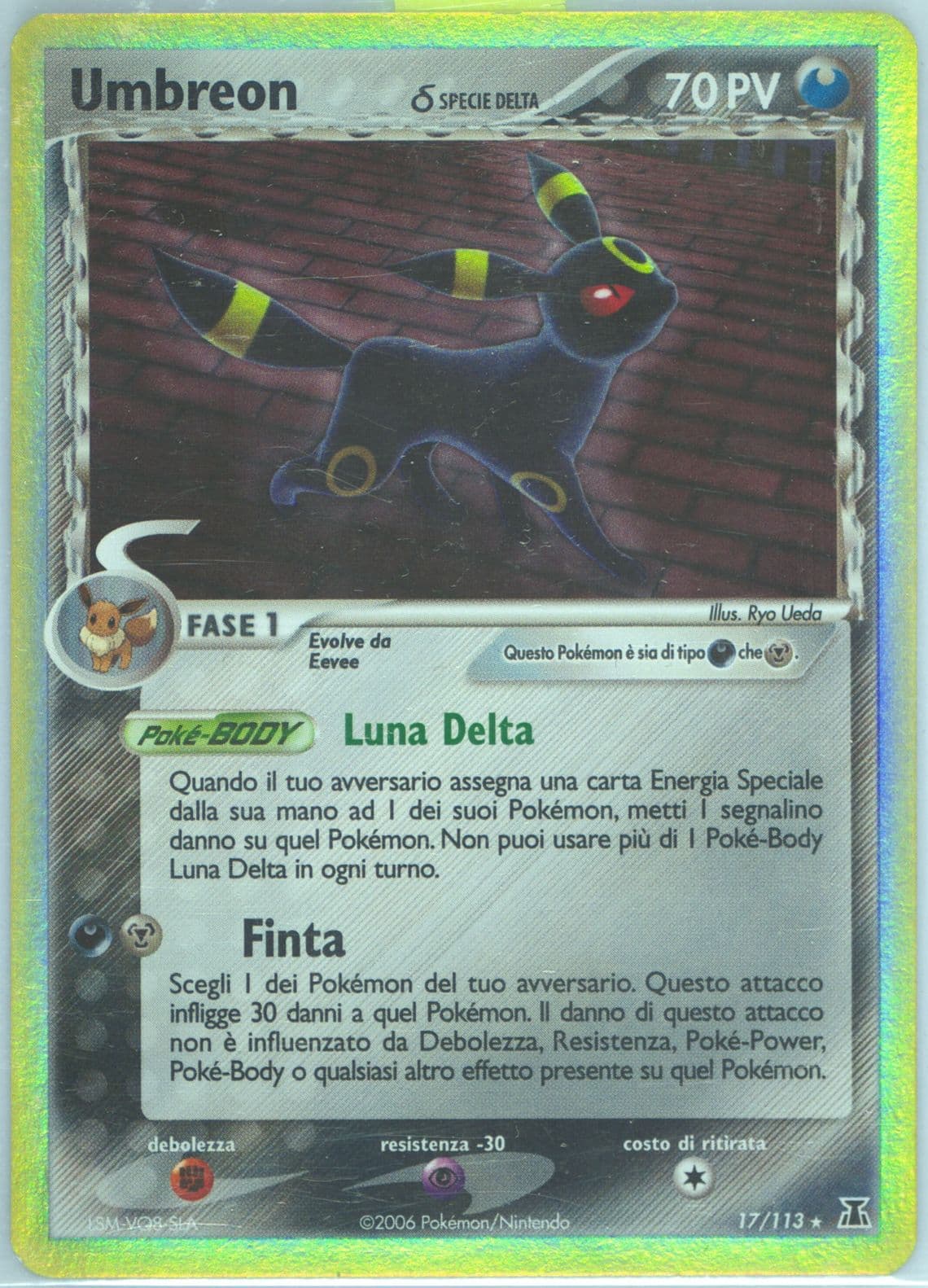 Umbreon-Holo Italian (17) 2005 Pokemon EX Delta Species