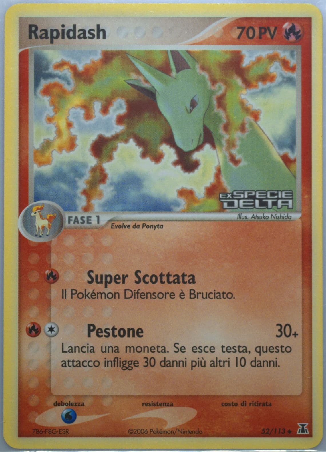 Rapidash-Reverse Foil Italian (52) 2005 Pokemon EX Delta Species