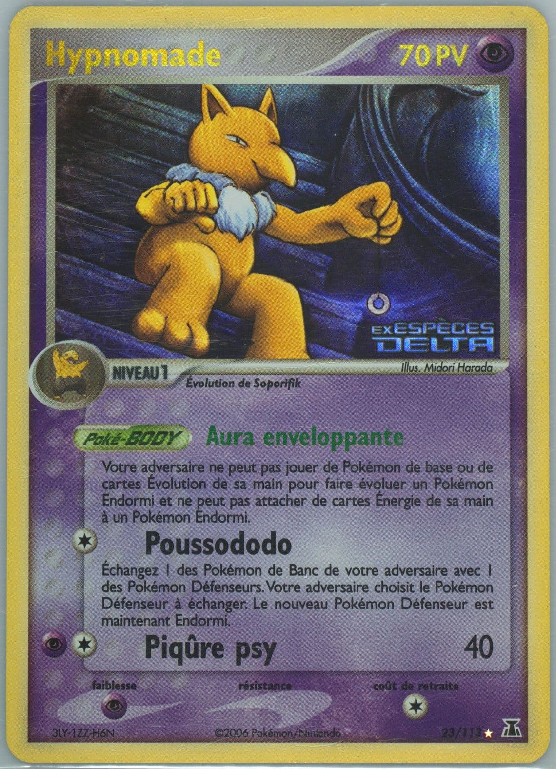 Hypnomade-Reverse Foil (23) 2006 Pokemon French EX Delta Species