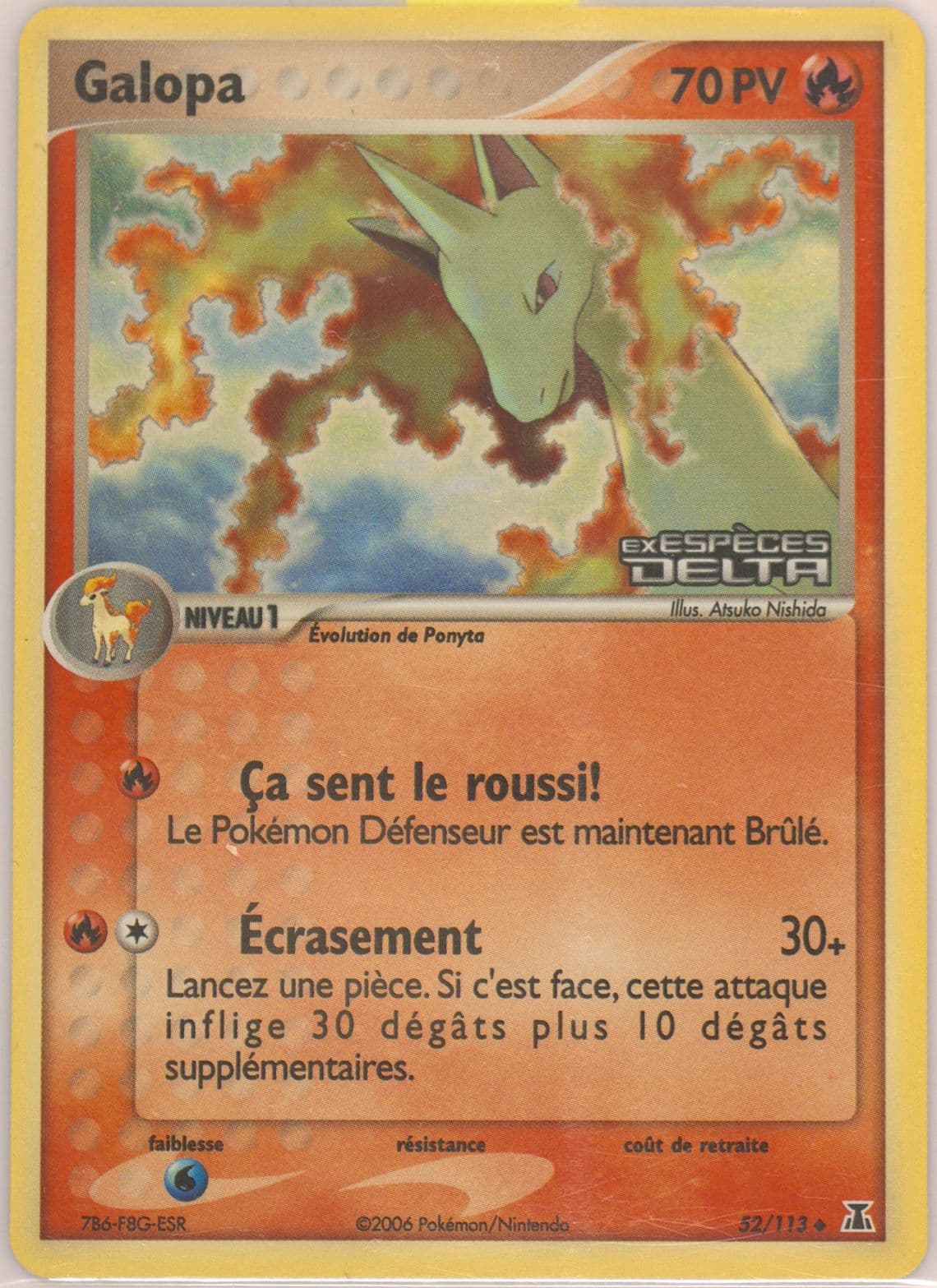 Galopa-Reverse Foil (52) 2006 Pokemon French EX Delta Species
