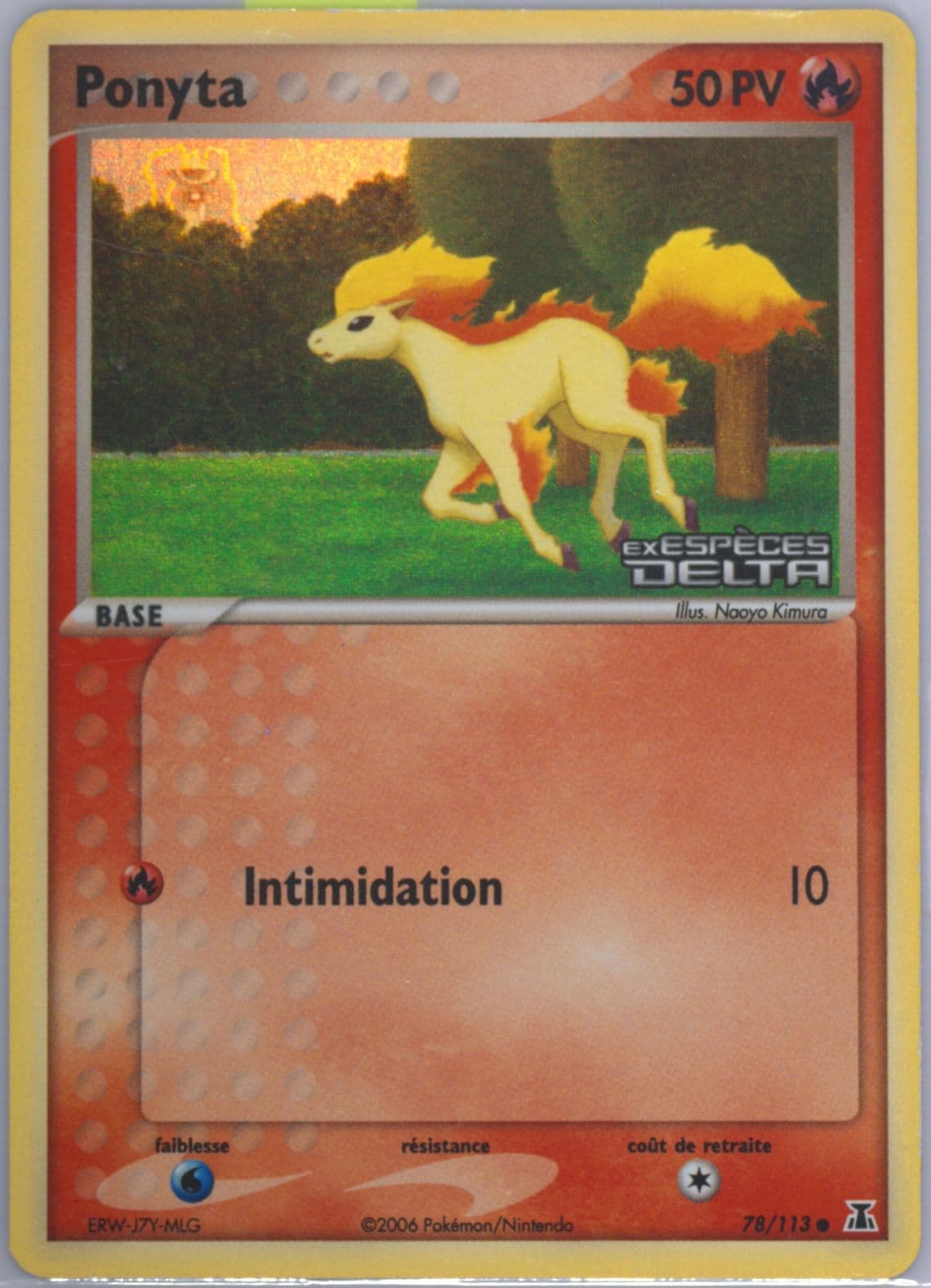 Ponyta-Reverse Foil (78) 2006 Pokemon French EX Delta Species