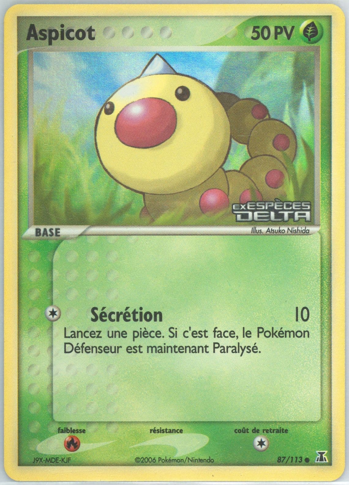 Aspicot-Reverse Foil (87) 2006 Pokemon French EX Delta Species