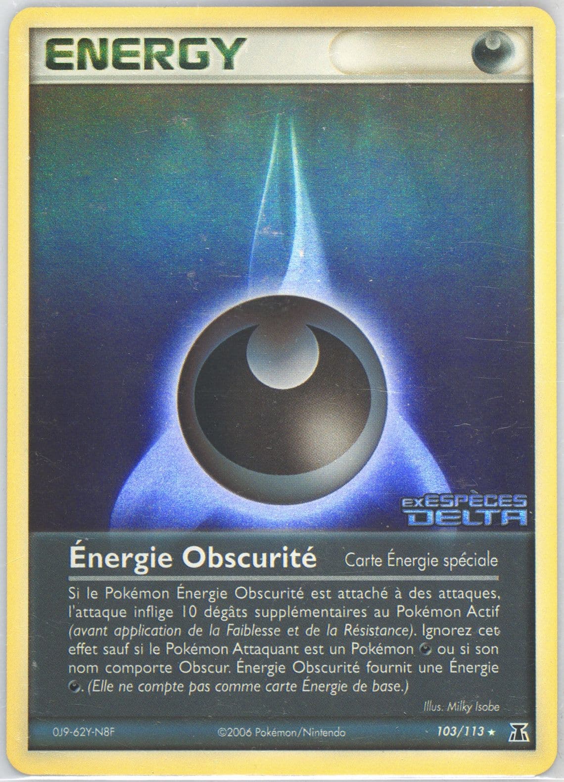 Energie Obscurite-Reverse Foil (103) 2006 Pokemon French EX Delta Species