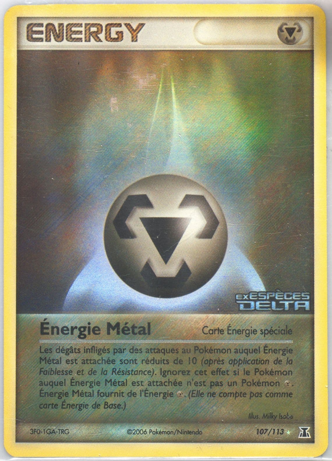 Energie Metal-Reverse Foil (107) 2006 Pokemon French EX Delta Species