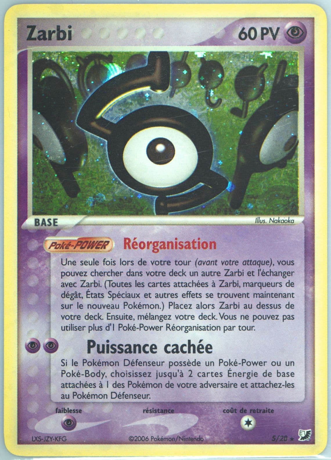 Zarbi-Holo (S/28) 2006 Pokemon French EX Unseen Forces