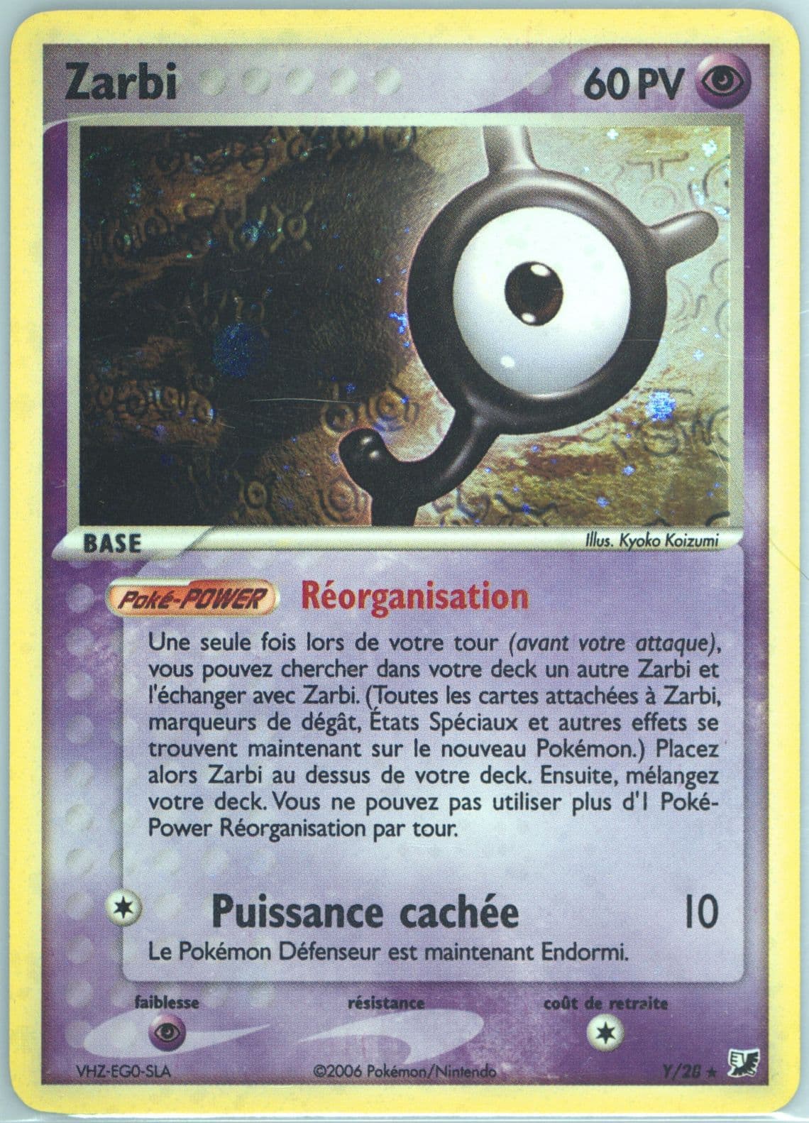 Zarbi-Holo (Y/28) 2006 Pokemon French EX Unseen Forces