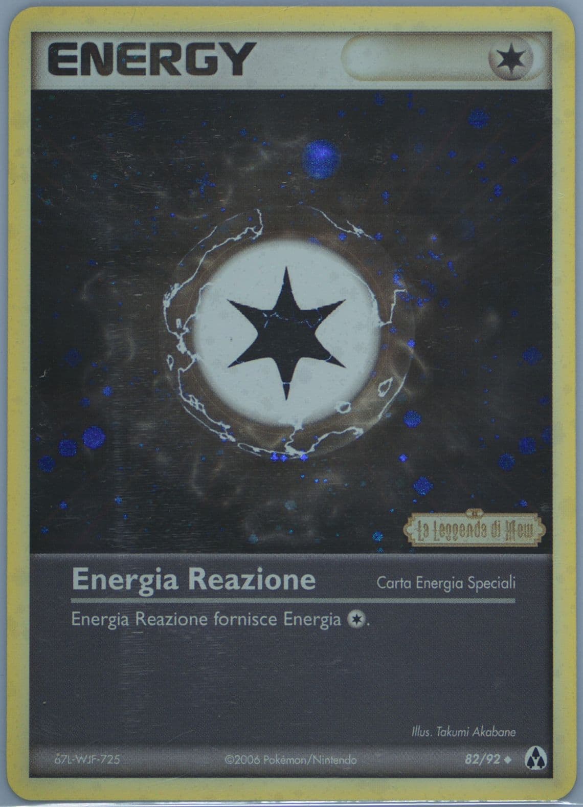 Energia Reazione-Reverse Foil Italian (82) 2006 Pokemon EX Legend Maker
