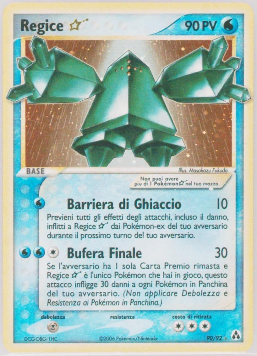 Regice-Holo Italian-Gold Star (90) 2006 Pokemon EX Legend Maker