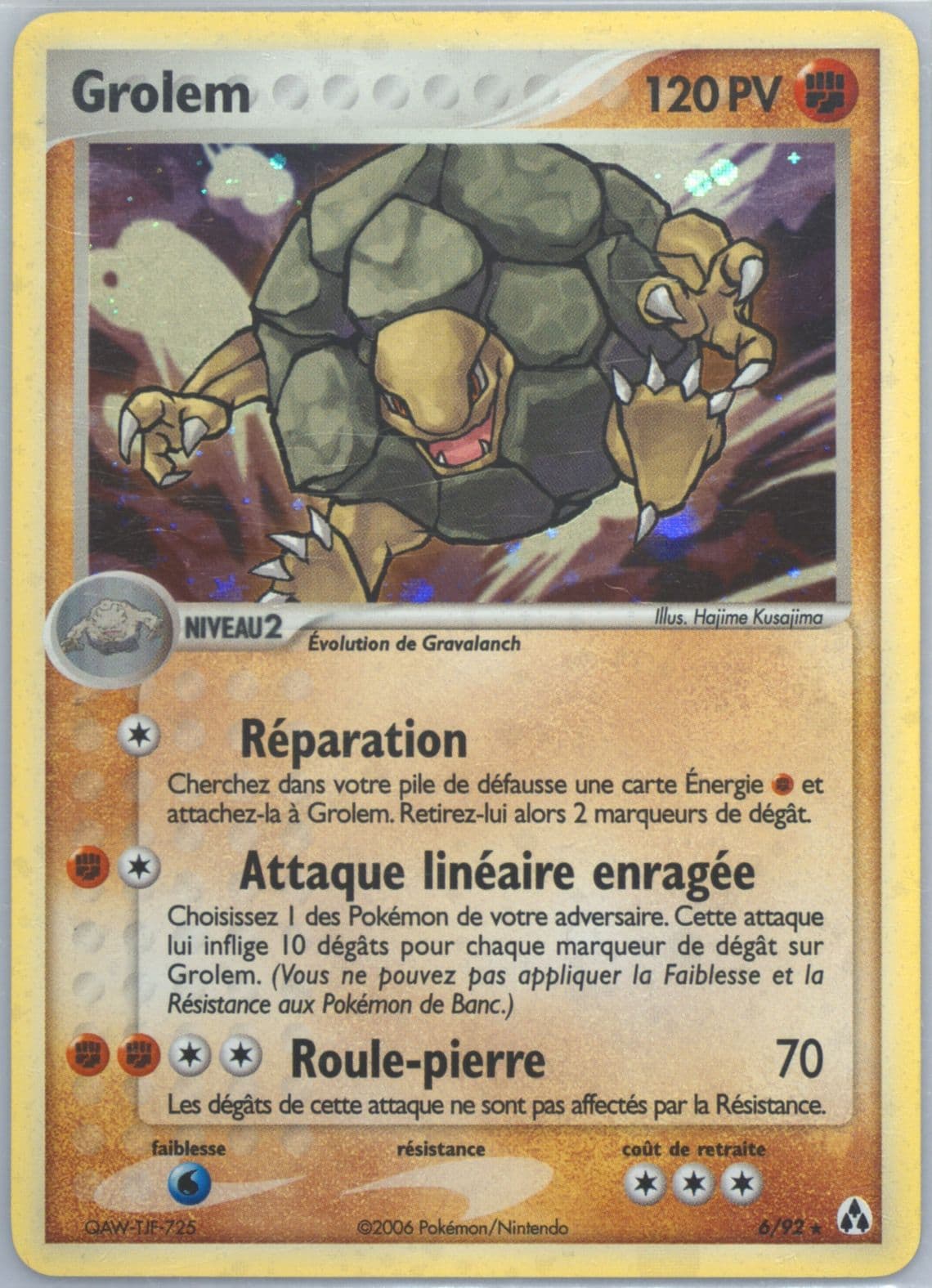 Grolem-Holo French (6) 2006 Pokemon EX Legend Maker