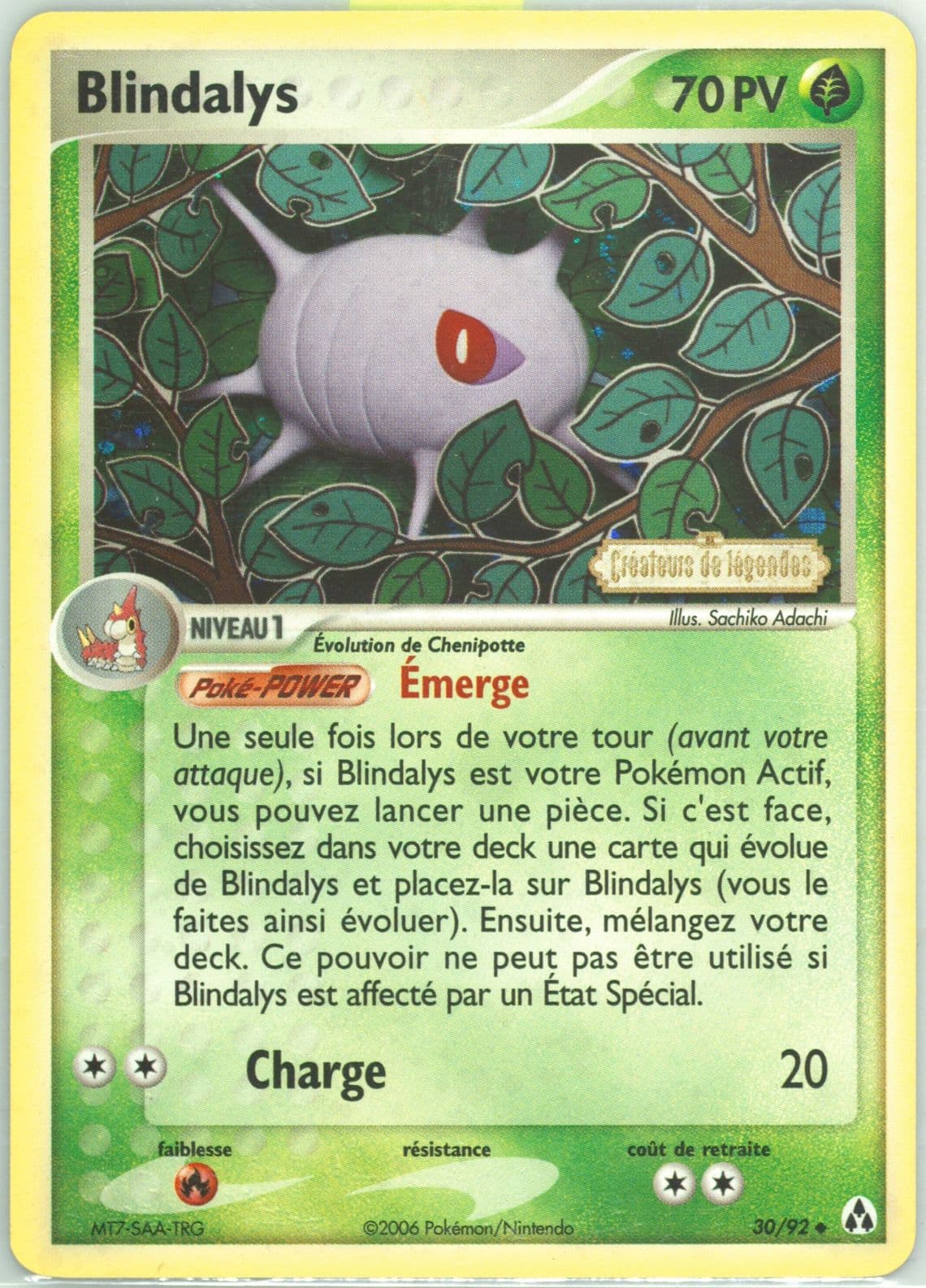 Blindalys-Reverse Foil French (30) 2006 Pokemon EX Legend Maker