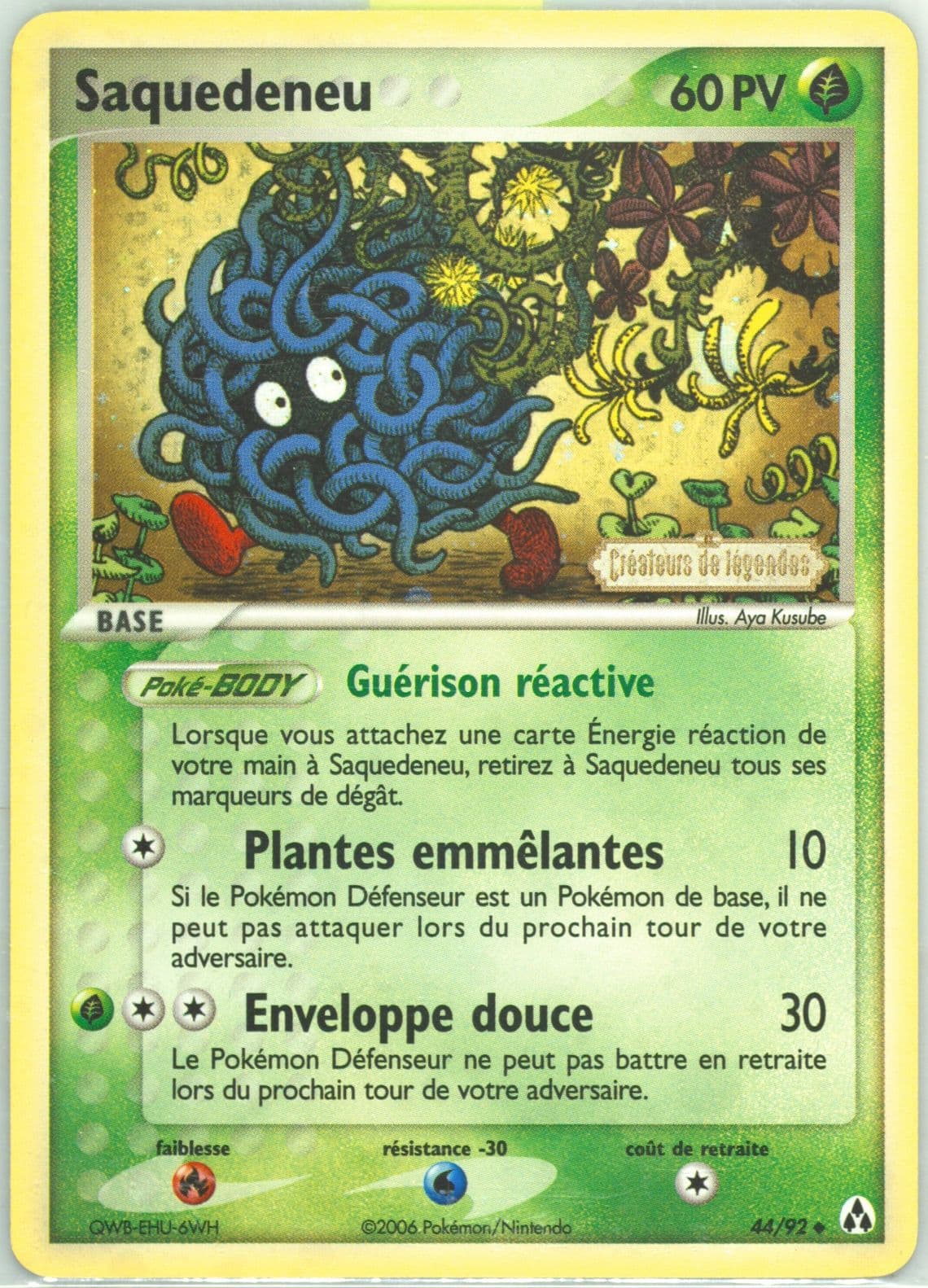 Saquedeneu-Reverse Foil French (44) 2006 Pokemon EX Legend Maker