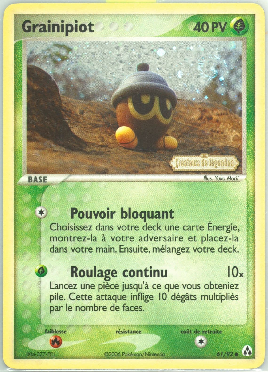 Grainipiot-Reverse Foil French (61) 2006 Pokemon EX Legend Maker