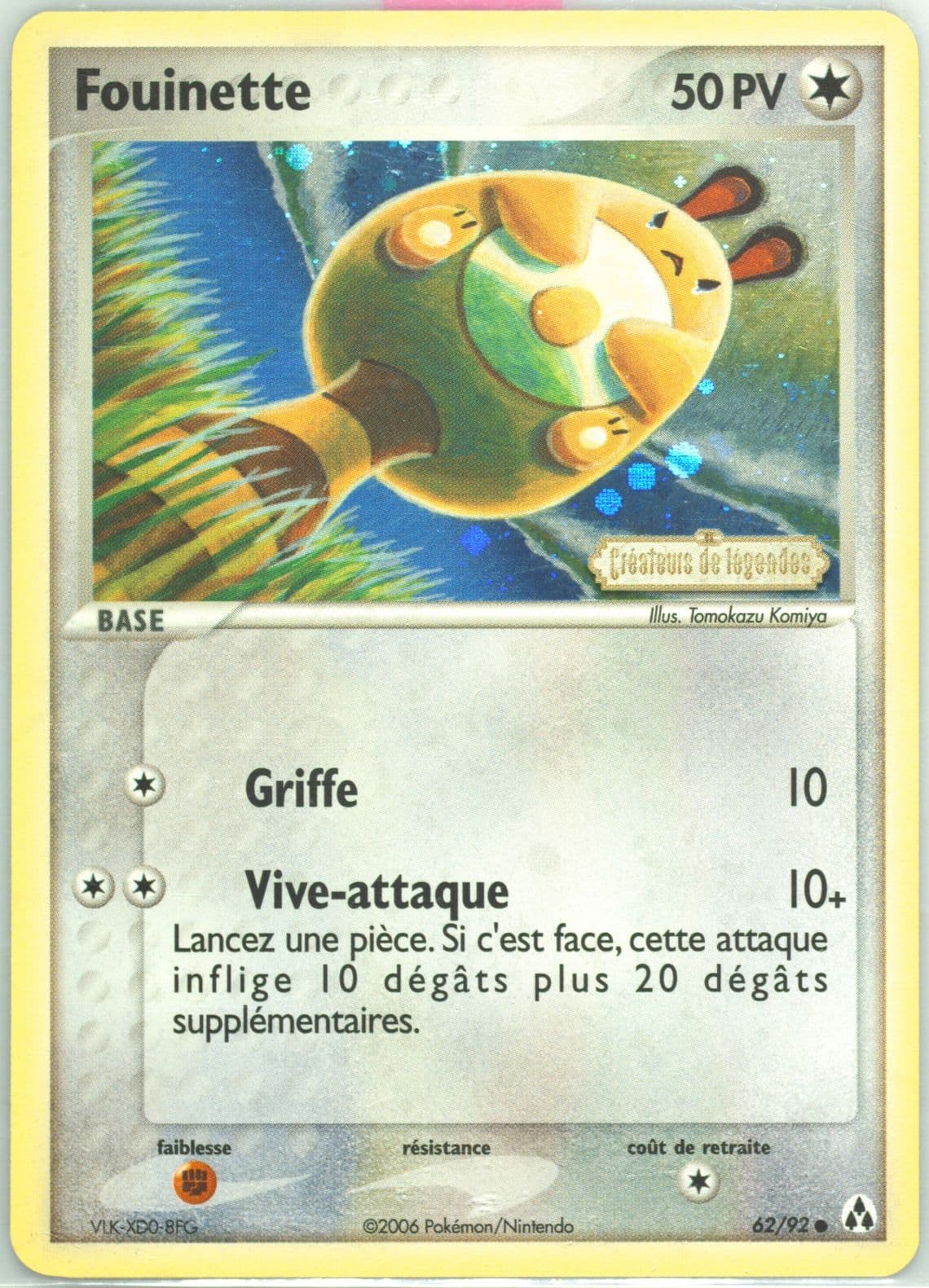 Fouinette-Reverse Foil French (62) 2006 Pokemon EX Legend Maker