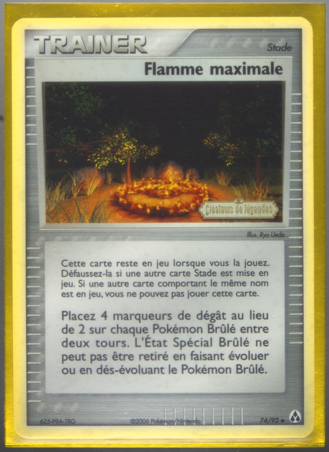 Flamme Maximale-Reverse Foil French (74) 2006 Pokemon EX Legend Maker
