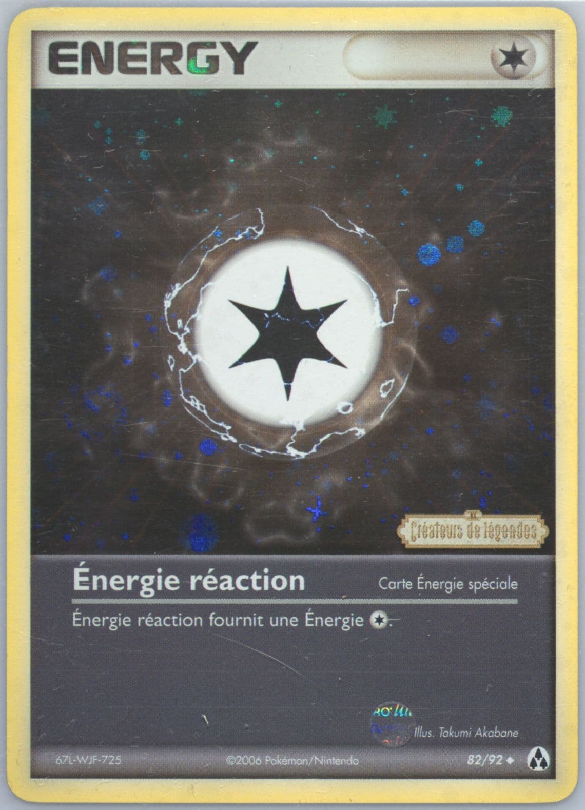 Energie Reaction-Reverse Foil French (82) 2006 Pokemon EX Legend Maker