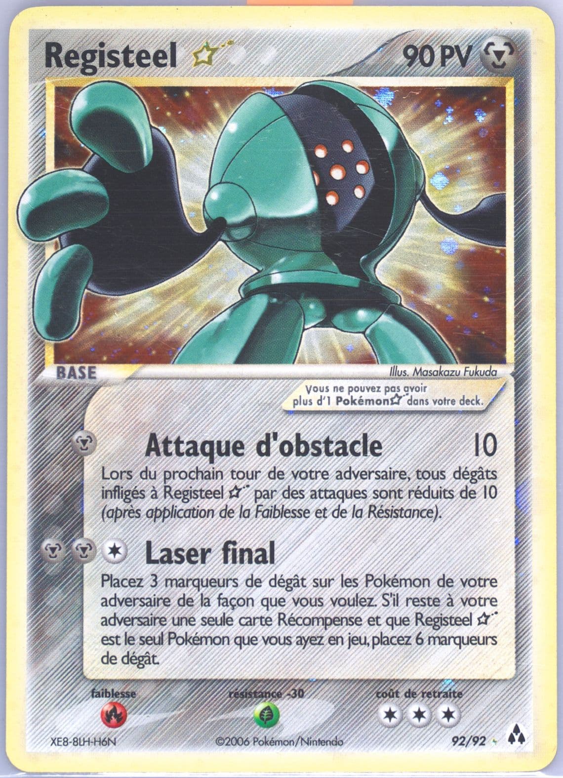 Registeel-Holo French-Gold Star (92) 2006 Pokemon EX Legend Maker