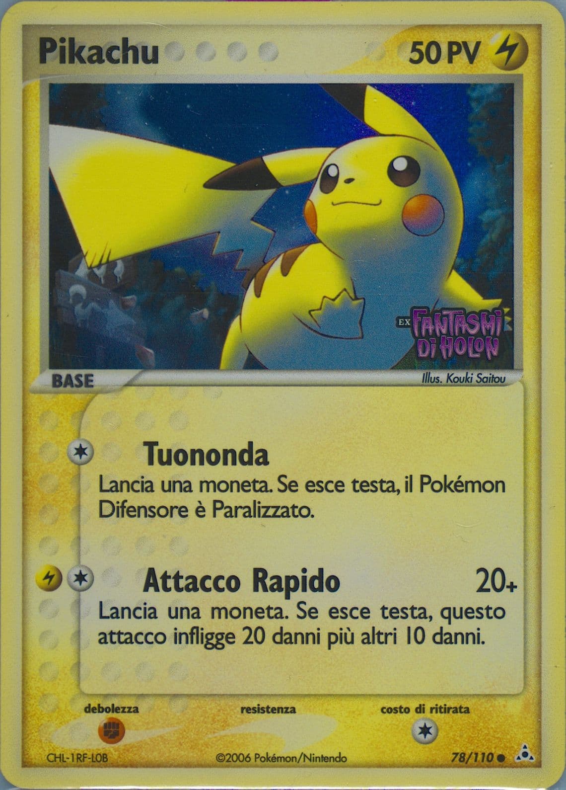Pikachu Italian (78) 2006 Pokemon EX Holon Phantoms